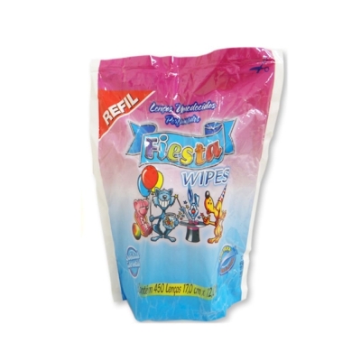 Lenco umedecido fiesta refil c/450, refil c/450