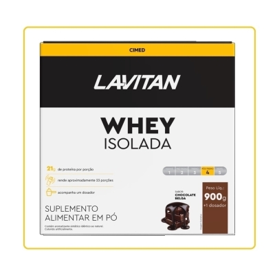 Whey 100% isolada lavitan 900g 