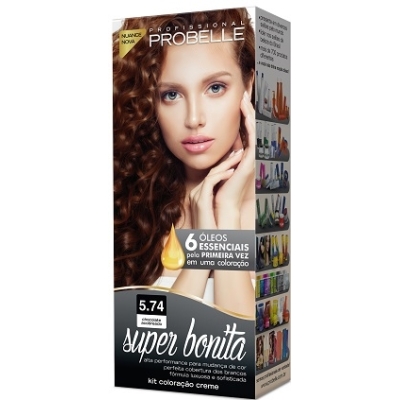 Kit coloracao super bonita 5.74 chocolate acobreado