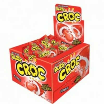 Chicle buzzy super crocante (sabores), tutti fruti, morango, iogurte de morango 