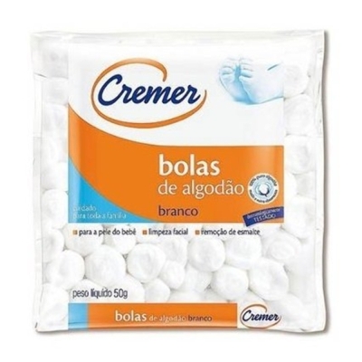 Algodao cremer 50g bolas, bolas