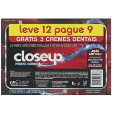 Creme dental close-up 90g red hot, original red