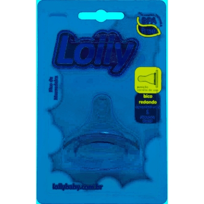 Bico De Mamadeira Silicone Redondo Universal Lolly