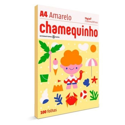 Papel chamequinho bco c/ 100, chamequinho a4