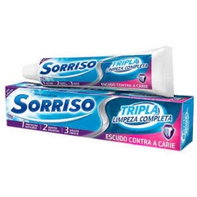 Creme dental sorriso 70g tripla limpeza completa