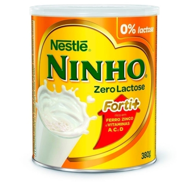 Leite ninho zero lactose 380g forti+, zero lactose