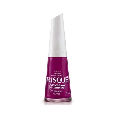 Esmalte risque leo mandou flores 8ml, cremoso