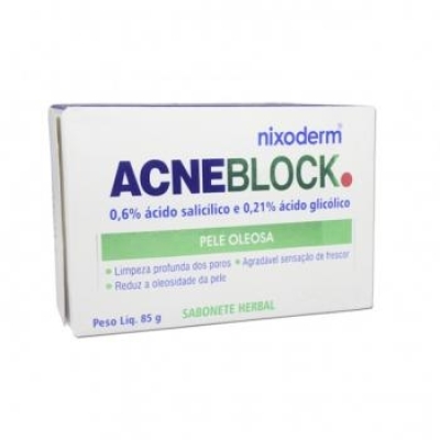 Acneblock Sabonete 85g Herbal - Pele Oleosa