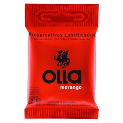 Preservativo olla morango, c/03