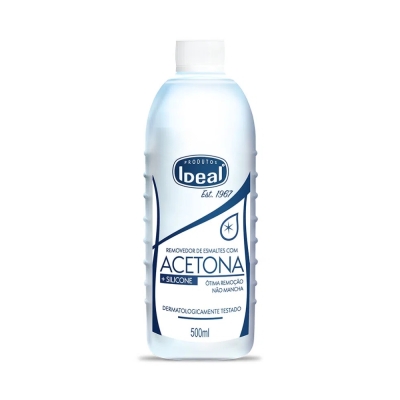 Removedor De Esmaltes Com Acetona + Silicone Ideal 500ml