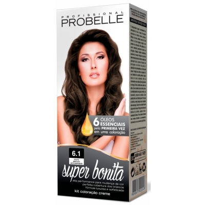 Kit coloracao super bonita 6.1 louro escova acinzentado