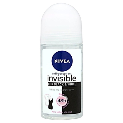 Desodorante nivea rolon 50ml black white invisible clear