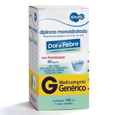 Dipirona monoidrtada 50mg/ml100ml- framboesa ems