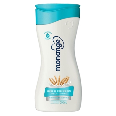 Hidratante monange 200ml hidratacao essencial , monange iogurte aveia vida ativa 200ml