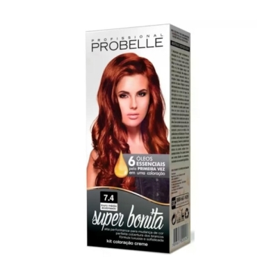 Kit coloracao super bonita 7.4 louro med. acobreado