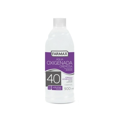 Agua oxigenada farmax 40v 900ml (nova emb, 40v 900ml cremosa