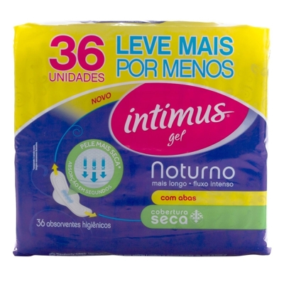 Absorvente intimus noturno seca c/abas c/30 