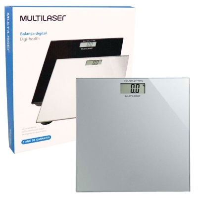Balança Digital Multilaser Digi-health Prata - Hc021 Cor Prateado