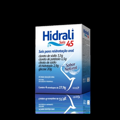Hidrali sais natural po 28,97g c/4 envelopes airela