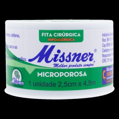 Fita microporosa missner 2,5cm x 4,5m