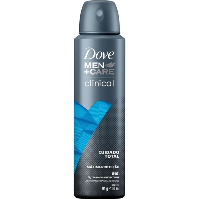 Desodorante dove aero men+care 150ml clinical cuidado total 