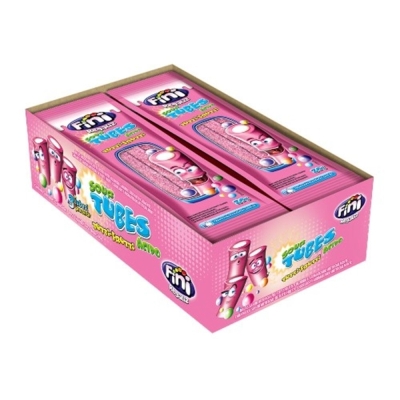 Regaliz tubes fini 15g azedinhos tutti frutti, tutti frutti