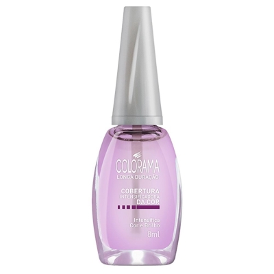 Esmalte colorama 8ml cobertura intensificadora da cor, secagem rapida