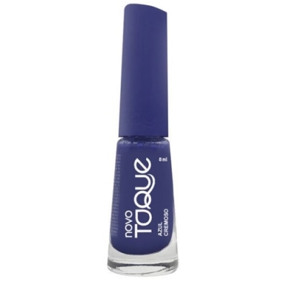 Esmalte novo toque 8ml azul cremoso, novo toque azul golaco cremoso 9ml
