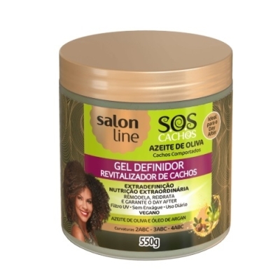 Gel definidor salon line 550g sos cacho azeite de oliva
