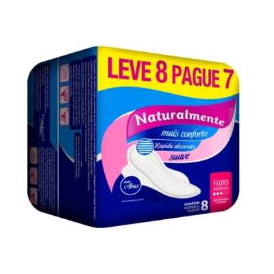 Absorvente Naturalmente Gel Mais Com Abas