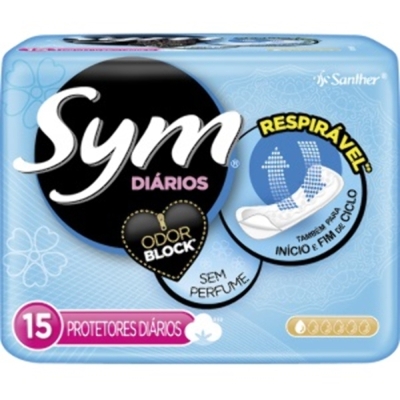 Protetor diario sym c/15 s/perfume, s/perfume