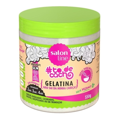 Gelatina salon line 550g to de cacho , nao sai da minha cabeca