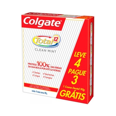 CREME DENTAL COLGATE TOTAL 12 90G CLEAN MINT 