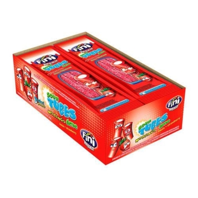 Regaliz tubes fini 15g azedinhos morango e nata