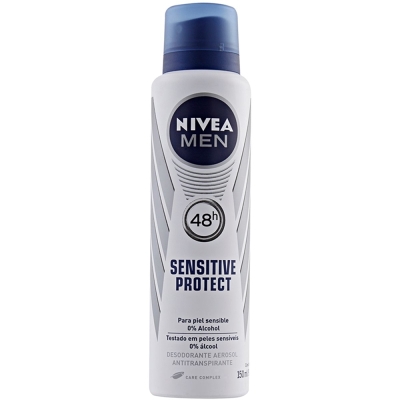 Desodorante nivea aero 150ml sensitive protect for men, sensitive protect