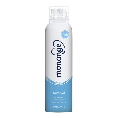 Desodorante monange aero 150ml sensivel s/ perfume , s/ perfume 