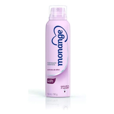 Desodorante monange aero 150ml hidratacao intensa , extrato de oliva 