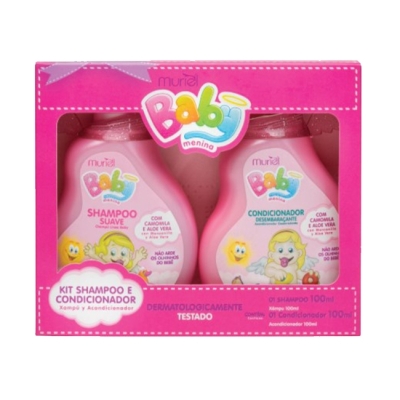 KIT MURIEL BABY (SHAMPOO + CONDICIONADOR) MENINA 100ML