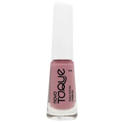 Esmalte novo toque 8ml rosa antigo cremoso, novo toque rosa antigo cremoso