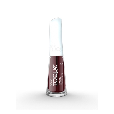 Esmalte novo toque 8ml carmim transparente, novo toque rebu transparente 9ml