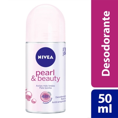 Desodorante nivea rolon 50ml pearl beauty, pearl beauty