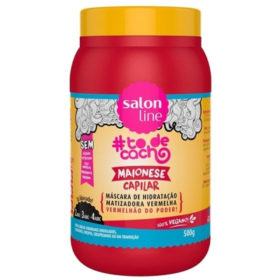 Maionese capilar salon line 500g todecacho matizador vermelho