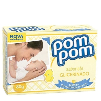 Sabonete pom pom 80g glicerinado, glicerinado