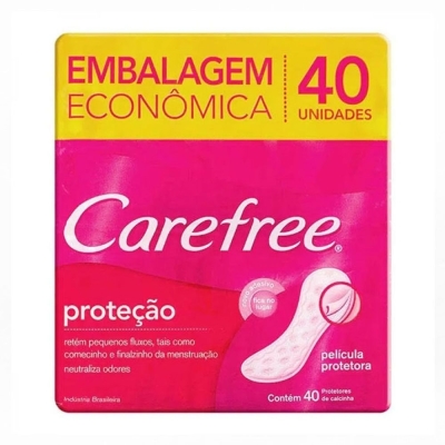 Protetor Diário Econômico Contour Carefree com 40 unidades