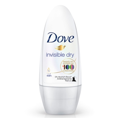 Desodorante dove rolon 50ml invisible dry, invisible dry