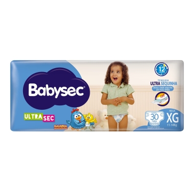 Fralda Descartável Babysec Galinha Pintadinha XG C/ 30