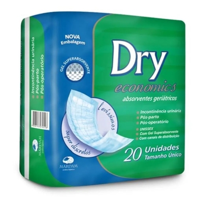 Absorvente geriatrico dry economics c/20, absorvente geriatrico c/20