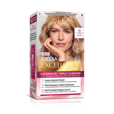 Kit Tinte L'Oréal Paris Tintura Imedia Loreal tom louro claro para cabelo