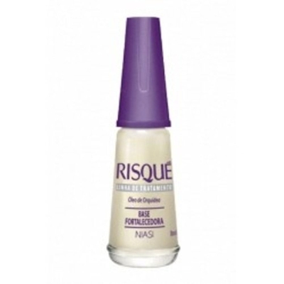Esmalte risque 8ml base fortalecedora oleo de orquidea 